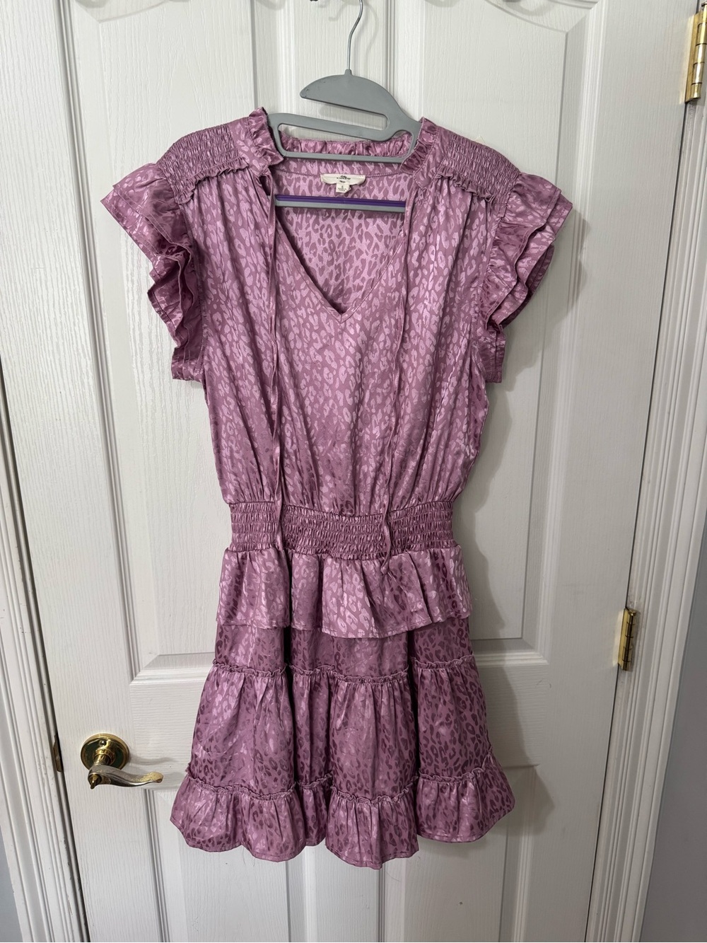 Entro Satin Ruffle Dress - Picture 2 of 4